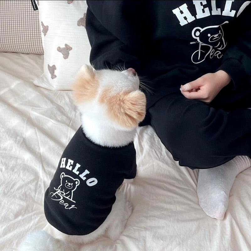 Hello Hoodie Dog Clothes T-shirt